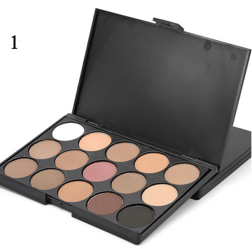 15-Color Eyeshadow Palette: Earthy Tones, Smoky Shadows - E15 Multicolor Makeup Palette