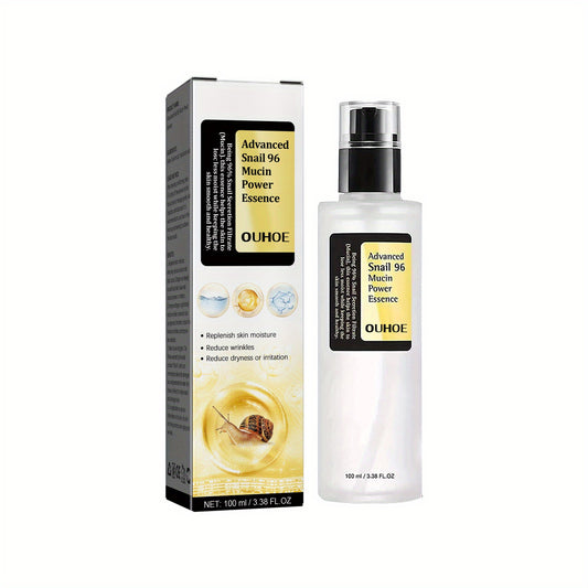 Snail Mucin Power Essence Moisturizer: 100ml Snail Mucin Essence Repairing Hyaluronic Acid Essence, Hydrating Serum for Face with Snail Secretion Filtrate for Dark Spots and Fine Lines