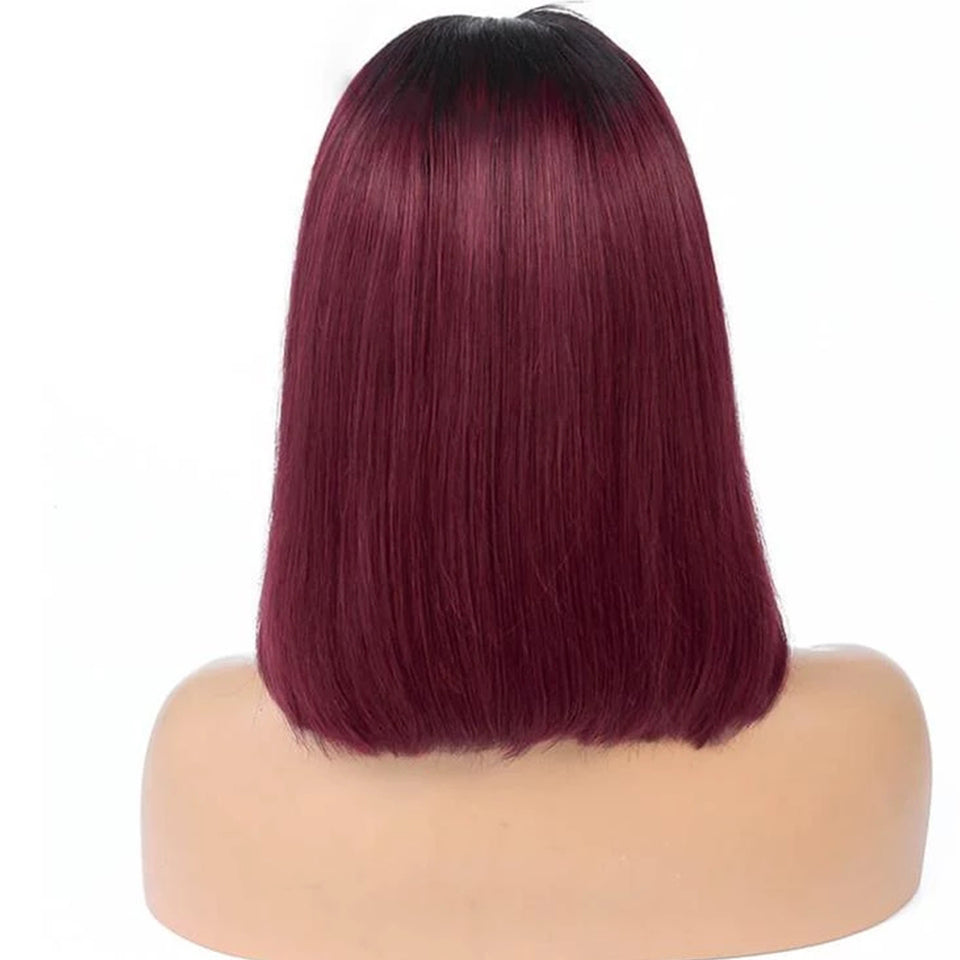 Short Straight 1B-99J Colored Bob Brazilian Human Hair Wig