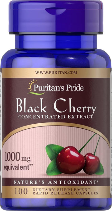 Black Cherry Extract 250mg (1000mg Equivalent) – 100 Capsules for Wellness & Daily Support