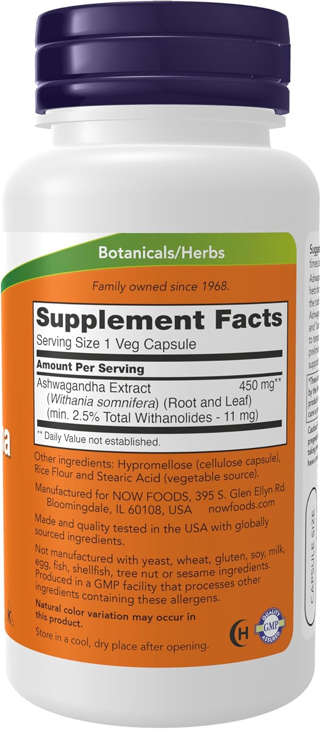 Ashwagandha Supplement 450mg – Standardized Withania Somnifera Extract for Immune Support