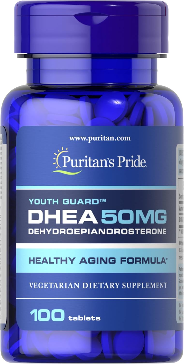 DHEA 50mg for Women & Men – Healthy Aging Support – 100 Tablets 