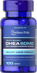 DHEA 50mg for Women & Men – Healthy Aging Support – 100 Tablets 