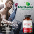Beet Root Extra Strength – 120 Vegetarian Tablets – Non-GMO Circulation & Heart Support Supplement