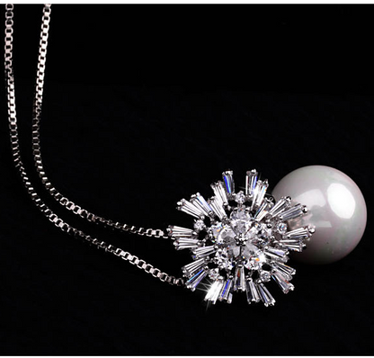 Pearl Zircon Necklace