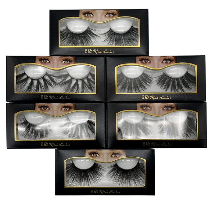 Nethong 25mm Mink False Eyelashes: 6D Three-Dimensional Messy Cross-Eyelashes - European and American Cross-Border Eye Lashes