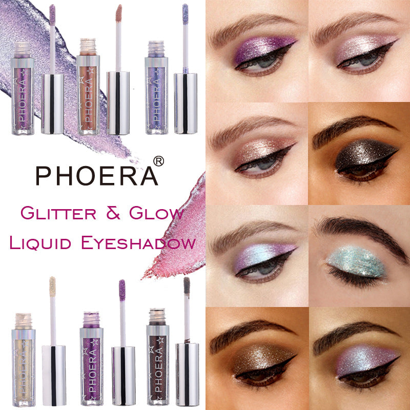 PHOERA Magnificent Metals Glitter and Glow Liquid Eyeshadow in 12 Colors