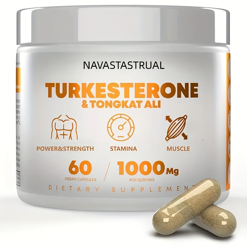 Turkesterone + Tongkat Ali – Muscle, Energy & Vitality Formula (60 Capsules)