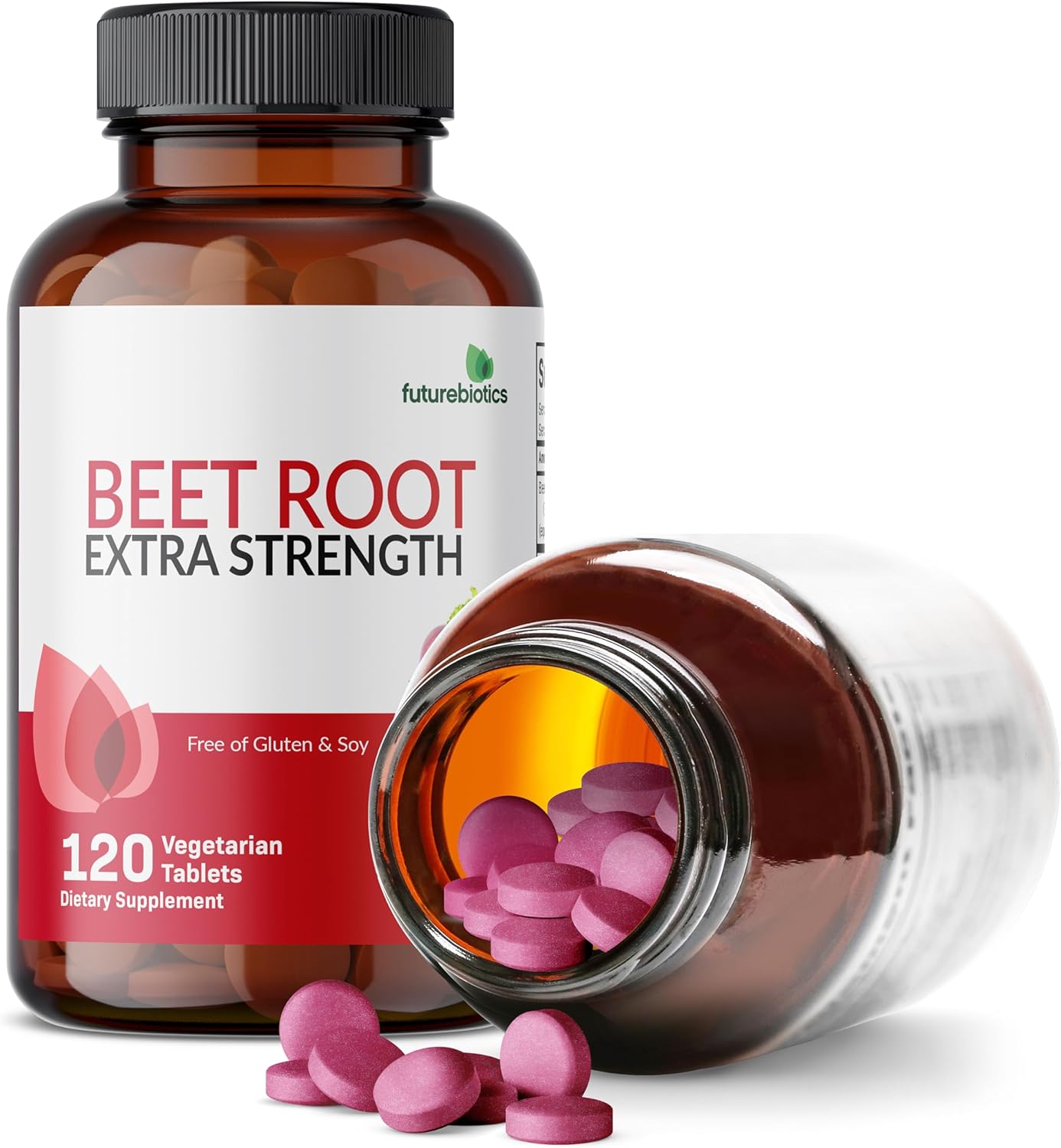 Beet Root Extra Strength – 120 Vegetarian Tablets – Non-GMO Circulation & Heart Support Supplement