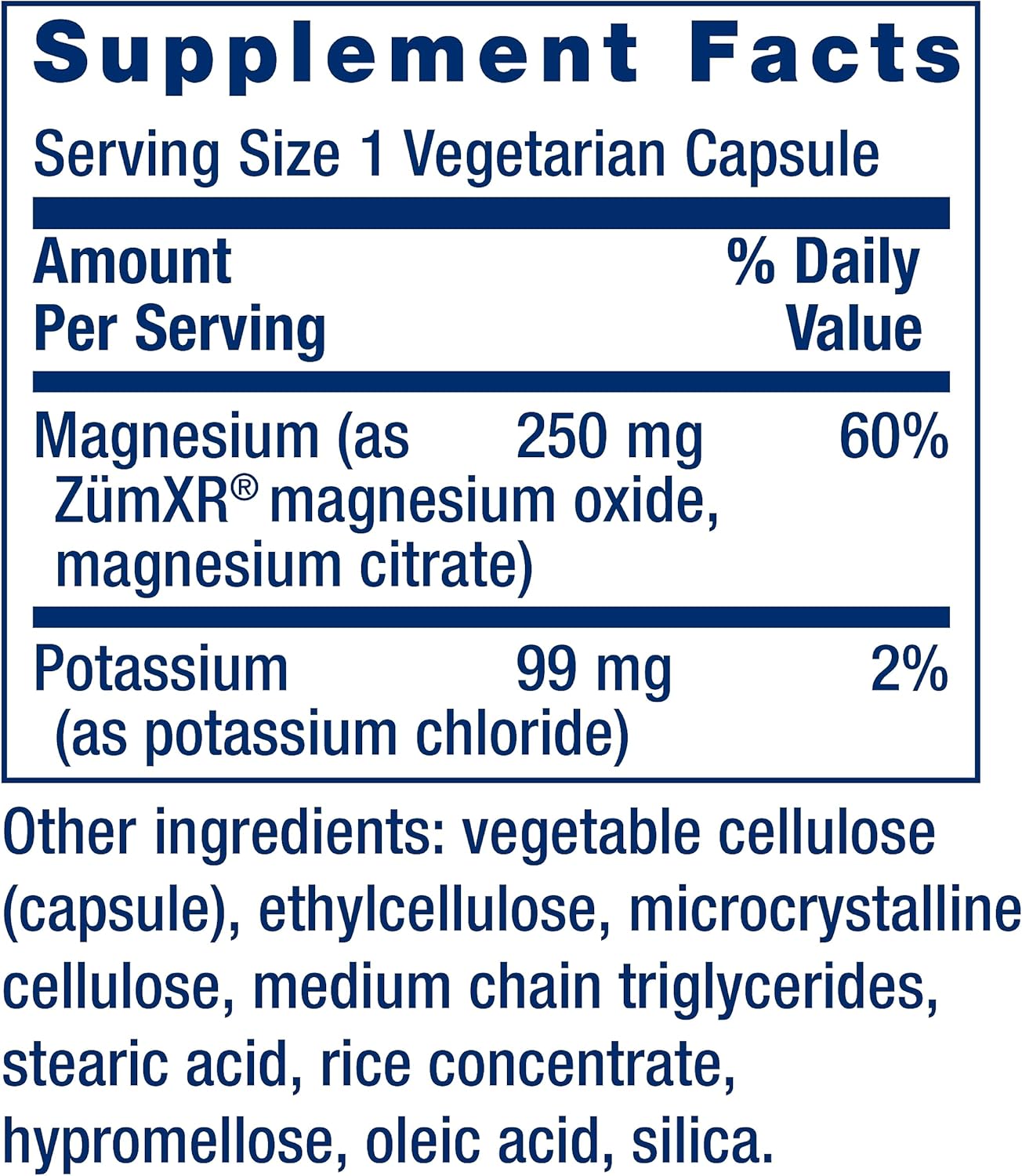 Potassium & Extended-Release Magnesium – Blood Pressure & Heart Health Support – Non-GMO, Vegetarian, 60 Capsules