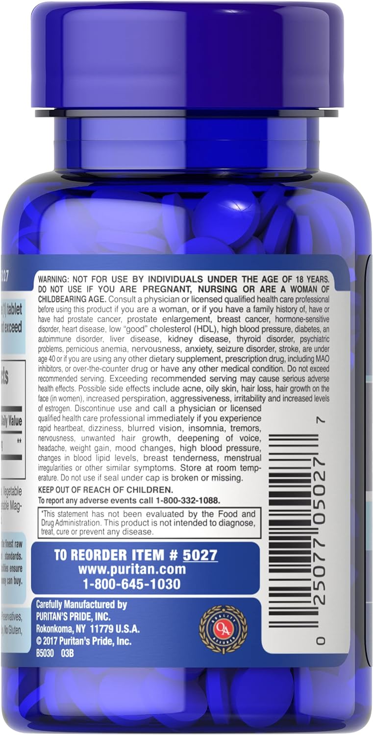 DHEA 50mg for Women & Men – Healthy Aging Support – 100 Tablets 