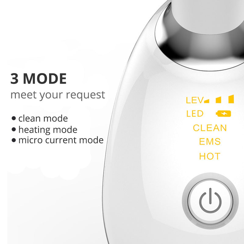 EMS Thermal Neck Lifting and Tightening Massager: Electric Microcurrent Wrinkle Remover LED Photon Face Beauty Device for Women.