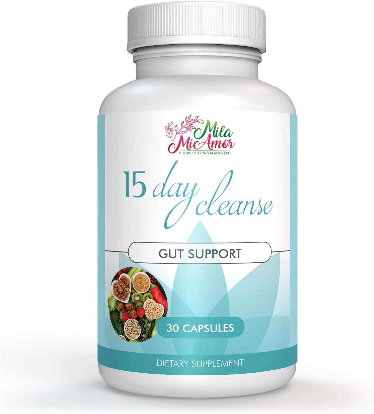 15-Day Colon Cleanse & Gut Detox for Men & Women – Advanced Formula with Senna, Cascara Sagrada & Psyllium Husk – Non-GMO, Made in USA – 30 Capsules