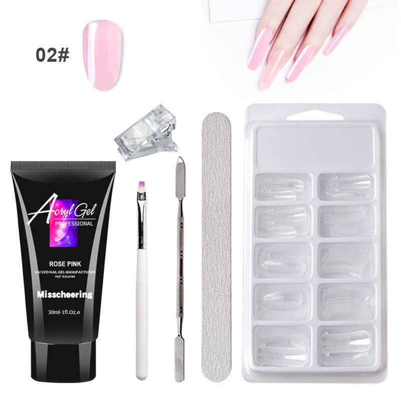 Painless Extension Gel Nail Art Set – No need for paper holders! Quickly model stunning and painless crystal gel nails with ease.