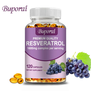 Resveratrol Supplement – Antioxidant & Anti-Aging Support | Promotes Skin, Heart Health & Metabolism – 120 Capsules