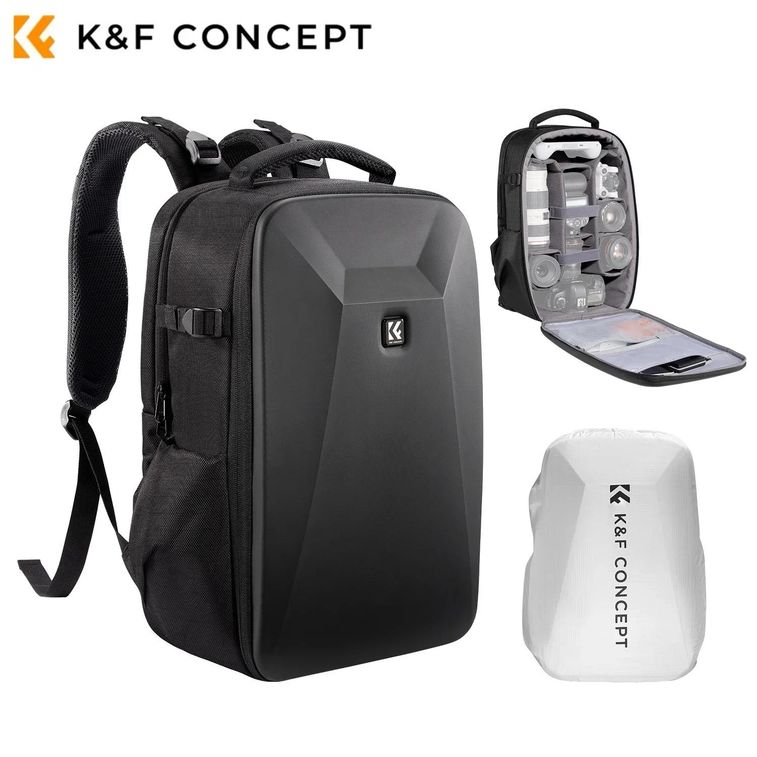 Anti-Theft Camera Travel Backpack Waterproof Large Capacity Design on a White Background