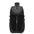 Anti-Theft Chest Sling Bag Men Waterproof USB Travel Pack on a white background