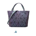 Chic Geometric Glow Tote Foldable Women’s Handbag on a white background