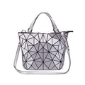 Chic Luminous Geometric Tote Foldable Shoulder Bag on a white background