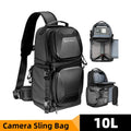 Compact Camera Sling Bag Hardshell Photographer Crossbody Pack on a white background