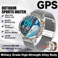 Smartwatch with GPS features on a white background.