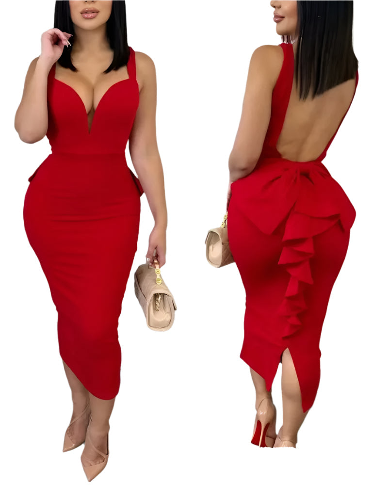 elegant evening dress, sexy backless dress, women's party dress, ruffle patchwork dress, spaghetti strap dress, v-neck evening dress, slim fit dress, women's formal dress, cocktail party dress, women's summer dress, backless ruffle dress, patchwork party dress, evening gown for women, slim fit evening dress, women's dinner dress, elegant formal dress, sexy cocktail dress, women's elegant gown, spaghetti strap mini dress, backless formal dress, women's fashion dress, women's slim fit party dress,