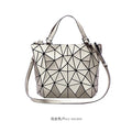 Geometric Luminous Tote Foldable Chic Shoulder Bag on a white background