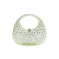 Green Acrylic Handbag Elegant Women’s Party Clutch on a white background