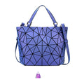 Luminous reflective bao Bag Geometric Tote Folding Shoulder Bags for women 2020 Plain Folding Handbags sac a main Female Bolsas