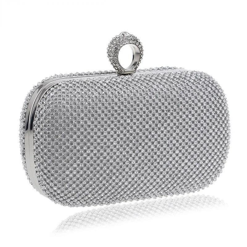 Evening Clutch Bags: Diamond-Studded Evening Bag with Chain, Shoulder Bag, Women's Handbags, Wallets, Evening Bag for Wedding