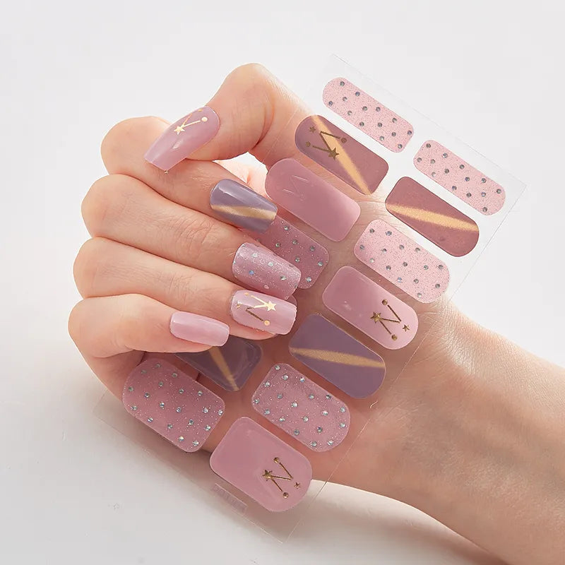 Wholesale Patterned Nail Sticker Supplies - Nail Strips for Women and Girls, Full Beauty High-Quality Nail Stickers