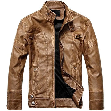 Men's Classic PU Leather Motorcycle Jacket - High-Quality Autumn Winter Casual Coat | Jaqueta de Couro Masculina 5XL