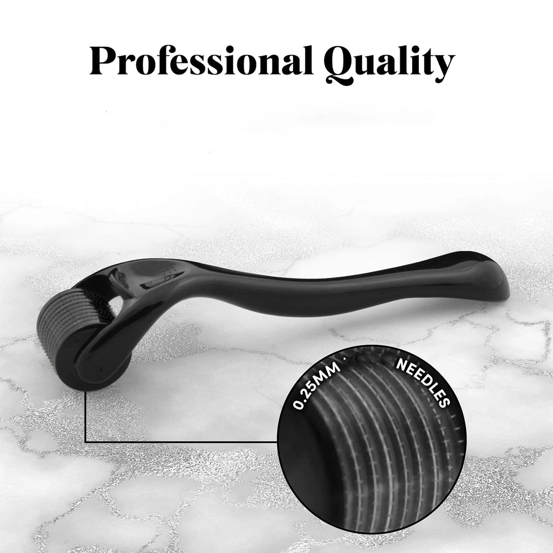 Micro Needles 540 Titanium Skin Derma Roller - Professional Facial Skincare Tool for Collagen Boost, Wrinkles, Acne Scars, and Radiant Skin (0.2mm, 0.25mm, 0.3mm)