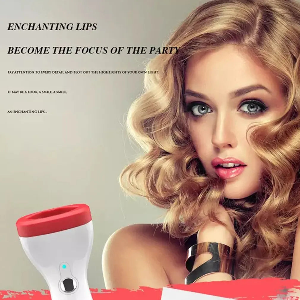 Silicone Lip Plumper - Portable Electric Device for Lip Plump Enhancement. A Care Tool for Naturally Sexy, Bigger, Fuller, and Thicker Lips Enlargement.