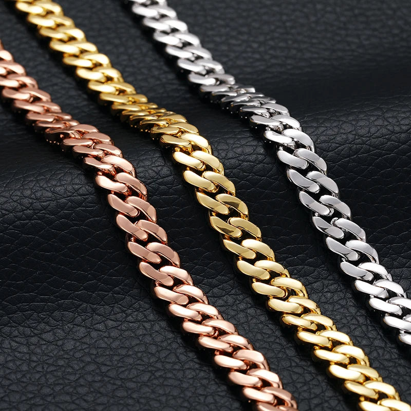 6mm & 8mm Miami Cuban Chain Bracelet – Fashionable Hip Hop Jewelry with Cubic Zirconia for Men & Women, Perfect Gift