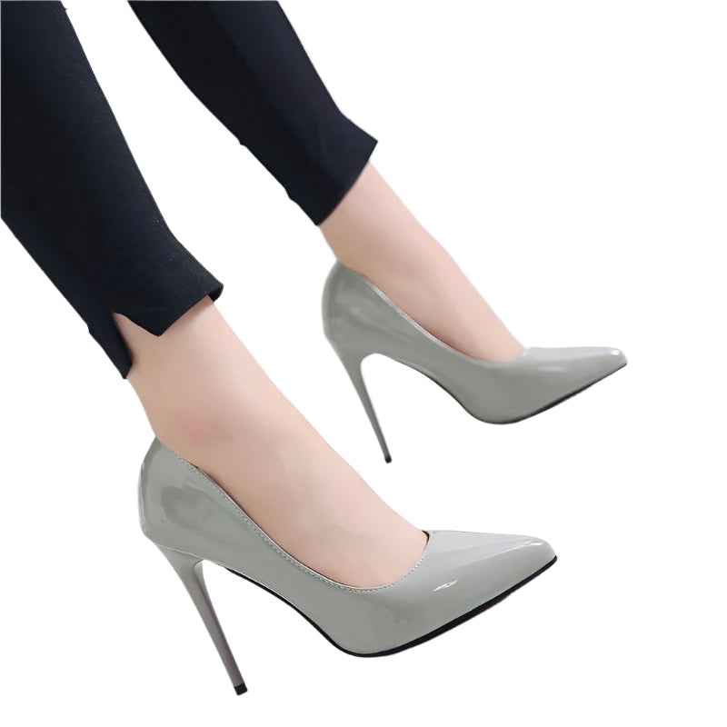 Plus Size 44 Sexy Office Lady High Heel Pumps for Women | Pointed Toe Dress Shoes | 11.5cm Heels Shallow Pumps for Parties & Formal Events