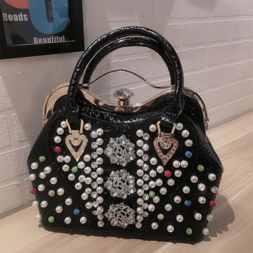 High-grade Rhinestone Handbag: New Personality Fashion Handbags, Diamond Ladies Handbag, Shoulder Bag, Messenger Shell Bag.