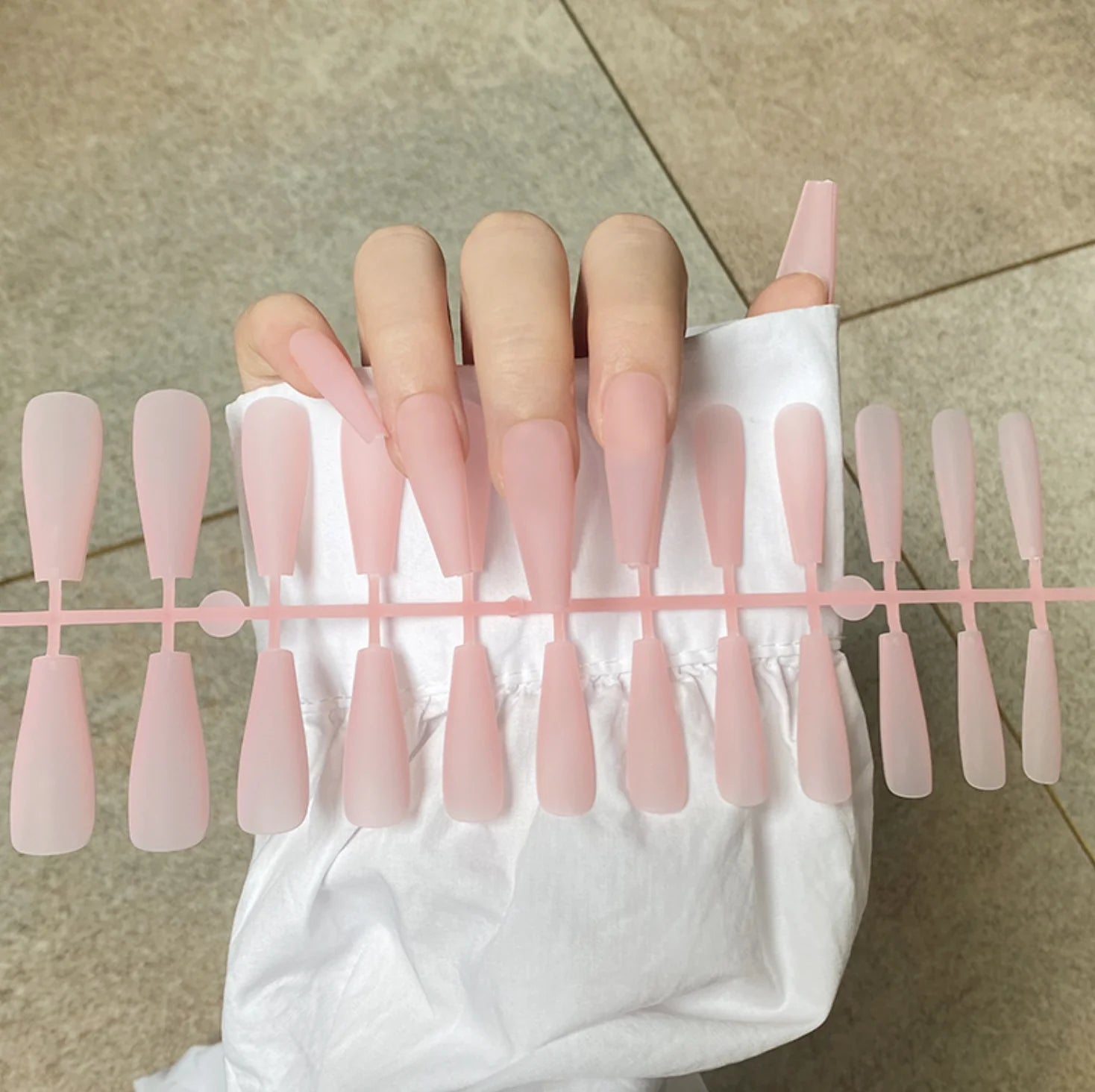 24 Tips/Set Matte Super Long Coffin False Nails - Artificial Fingernails for Nail Beauty, Finger Manicure.