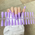 24 Tips/Set Matte Super Long Coffin False Nails - Artificial Fingernails for Nail Beauty, Finger Manicure.