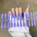 24 Tips/Set Matte Super Long Coffin False Nails - Artificial Fingernails for Nail Beauty, Finger Manicure.