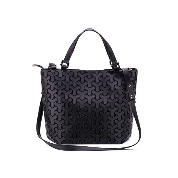 Luminous Foldable Geometric Tote Everyday Stylish Handbag on a white background