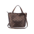 Luminous Foldable Shoulder Bag Chic Geometric Tote on a white background