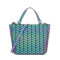 Luminous reflective bao Bag Geometric Tote Folding Shoulder Bags for women 2026 Plain Folding Handbags sac a main Female Bolsas
