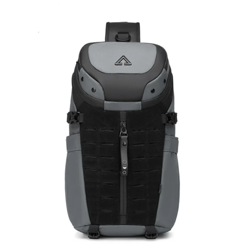 Men’s Anti-Theft Chest Bag Waterproof USB Crossbody Sling on a white background