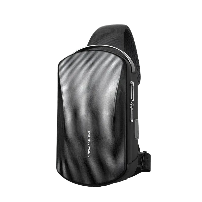 Multifunction USB Crossbody Bag Waterproof Anti-Theft Men’s Sling on a white background