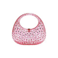 Pink Clear Clutch Luxury Women’s Party Purse on a white background