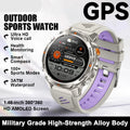 Outdoor sports watch with GPS features on a white background