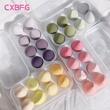 4/8pcs Makeup Sponge Blender Beauty Egg Cosmetic Puff - Soft Foundation Sponges, Powder Puff. Women's Makeup Accessories and Beauty Tools.