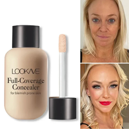 Waterproof Liquid Concealer: 3 Colors Matte Full Coverage for Acne Scars, Dark Circles, Foundation Whitening, Long-lasting Makeup Cosmetics
