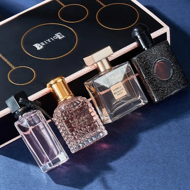 Original Perfume Gift Set for Women & Men – 4PCS 25ML Eau de Toilette, Long-Lasting Fresh Fragrance, Pheromone Scented Gift Box